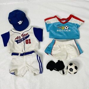 Lot 2 Build a Bear OUTFITS Baseball and Soccer